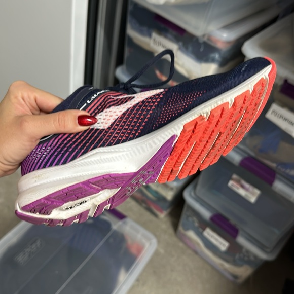 Brooks Launch 9 Women Running Shoes - Navy Blue / Orange / Purple - Picture 7 of 7